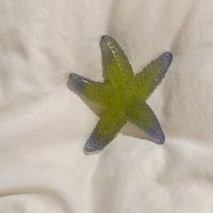 Daum rare green and purple starfish